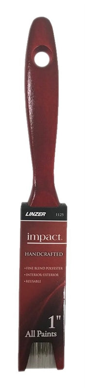 LINZER Linzer 1125-1 Paint Brush, 1 in W, 2-1/4 in L Bristle, Polyester Bristle, Varnish Handle PAINT LINZER