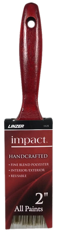 LINZER Linzer 1125-2 Paint Brush, 2 in W, 2-3/4 in L Bristle, Polyester Bristle, Varnish Handle PAINT LINZER