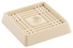 SHEPHERD Shepherd Hardware 9166 Caster Cup, Square, 2 in Dimensions, Rubber, Off-White, 4/PK HARDWARE & FARM SUPPLIES SHEPHERD