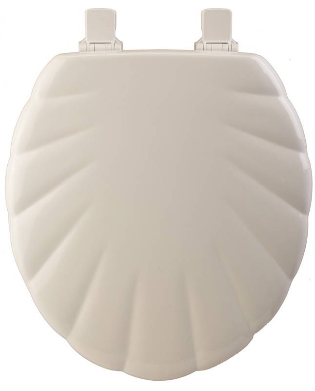 MAYFAIR Mayfair 22EC-000 Toilet Seat, 16-1/2 in L, 14-3/4 in W, 2.31 in H, Round, Wood, White, Twist Hinge PLUMBING, HEATING & VENTILATION MAYFAIR