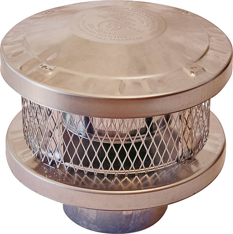 AMERICAN METAL AmeriVent 8HS-RCS Vent Cap, Stainless Steel PLUMBING, HEATING & VENTILATION AMERICAN METAL