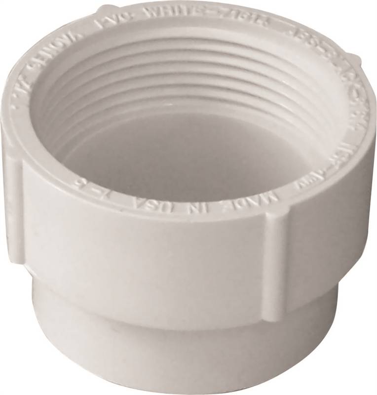 IPEX USA LLC-CANPLAS Canplas 193703S Cleanout Adapter, 3 in, Spigot x FNPT, PVC, White PLUMBING, HEATING & VENTILATION IPEX USA LLC-CANPLAS