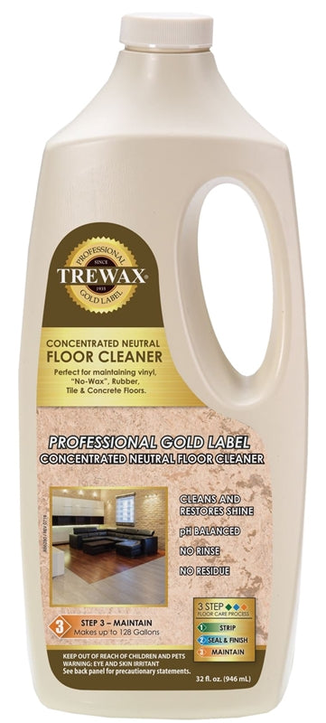 TREWAX Trewax HSF901 Floor Cleaner, 32 oz Bottle, Liquid, Floral, Dark Green CLEANING & JANITORIAL SUPPLIES TREWAX