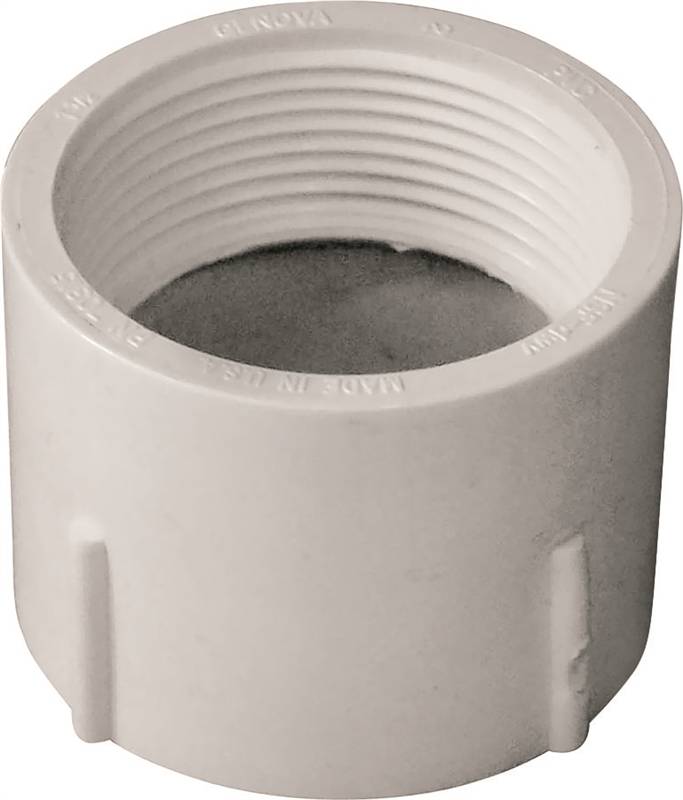 IPEX USA LLC-CANPLAS IPEX 192891 Pipe Adapter, 1-1/2 in, FNPT x Hub, PVC, White, SCH 40 Schedule PLUMBING, HEATING & VENTILATION IPEX USA LLC-CANPLAS