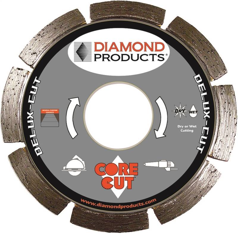 DIAMOND PRODUCTS Diamond Products 22783 Circular Saw Blade, 6 in Dia, 7/8 in Arbor, Applicable Materials: Concrete TOOLS DIAMOND PRODUCTS
