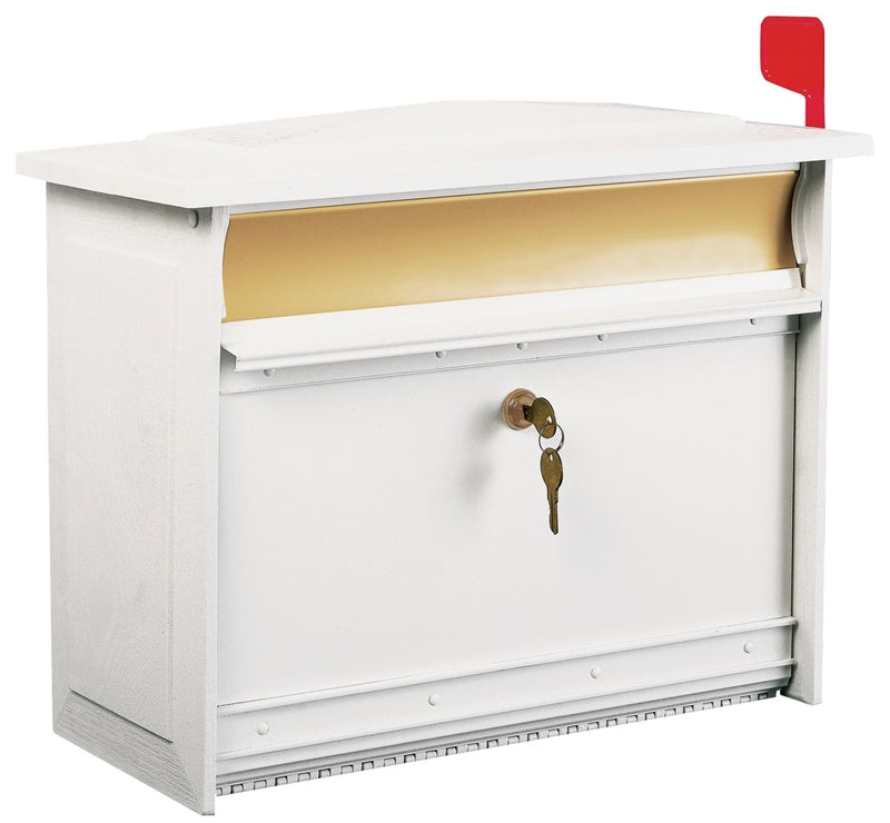 SOLAR GROUP Gibraltar Mailboxes MSK000W Mailbox, Polymer, White, 17.1 in W, 8.4 in D, 13.3 in H HARDWARE & FARM SUPPLIES SOLAR GROUP