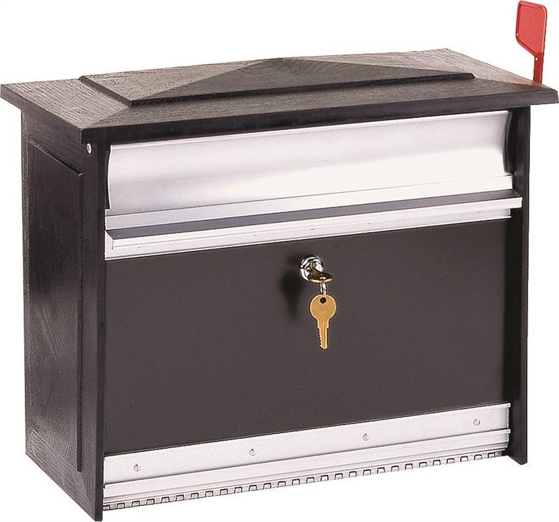 SOLAR GROUP Gibraltar Mailboxes Mailsafe MSK00000 Mailbox, 840 cu-in, Aluminum, Black, 17.1 in W, 8.4 in D, 13.3 in H HARDWARE & FARM SUPPLIES SOLAR GROUP