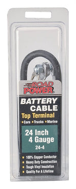 COLEMAN CABLE CCI Maximum Energy 24-4 Battery Cable, 4 AWG Wire, 24 in L, Black Sheath AUTOMOTIVE COLEMAN CABLE