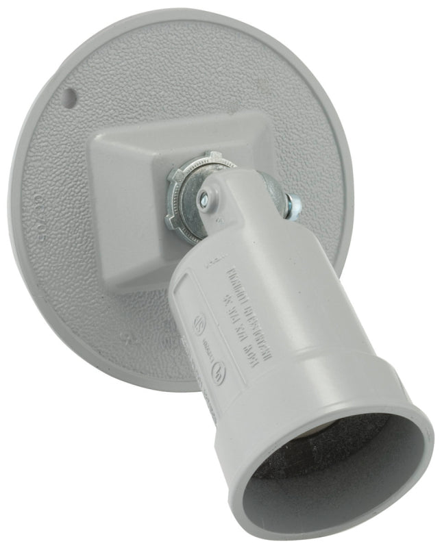 HUBBELL Hubbell 5624-5 Cover, 3-21/64 in L, 4-1/8 in W, Round, Metal, Gray, Powder-Coated ELECTRICAL HUBBELL