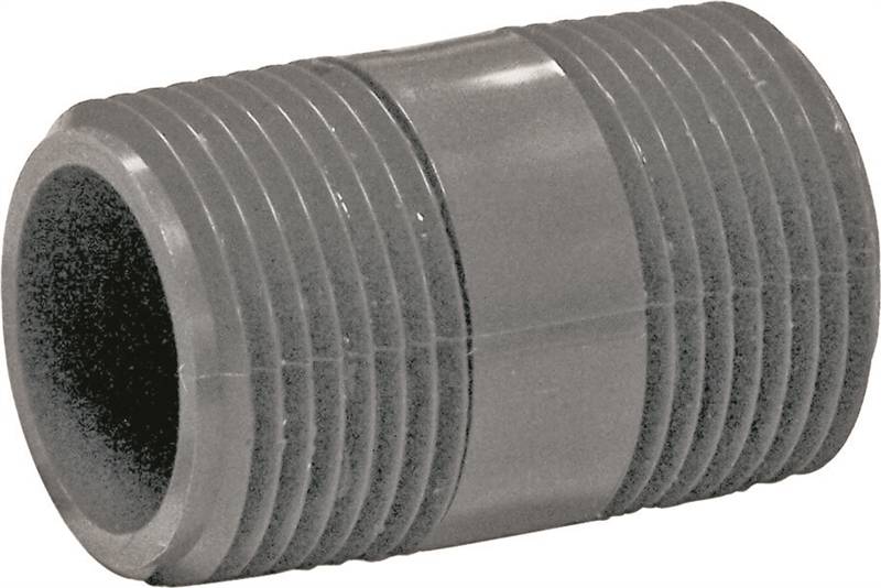 GENOVA USA Genova P-1-2 Pipe Nipple, 1 in, NPT, PVC, Gray, SCH 80 Schedule, 2 in L PLUMBING, HEATING & VENTILATION GENOVA USA