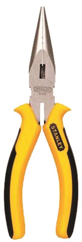 STANLEY STANLEY 84-031W Nose Plier, 6 in OAL, Black/Yellow Handle, Comfort-Grip Handle TOOLS STANLEY