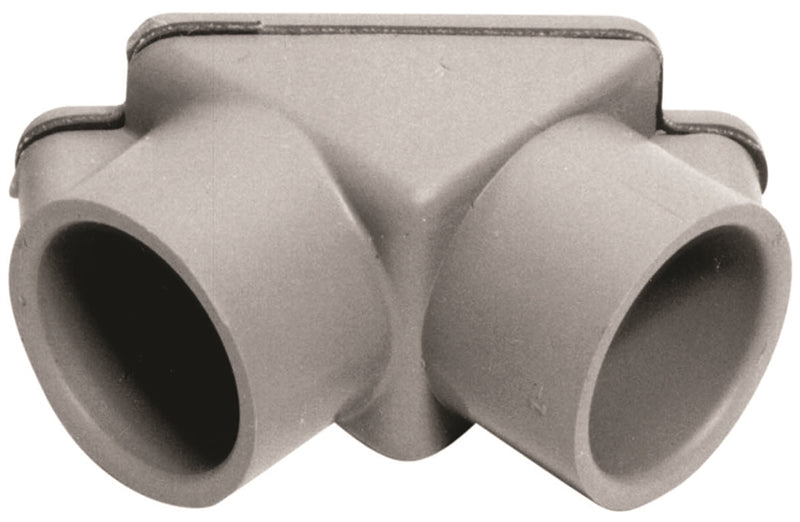 CARLON Carlon E990DER-CAR Access Pull Elbow, 1/2 to 3/4 in Hub, 2.19 in OAL, PVC, Gray ELECTRICAL CARLON