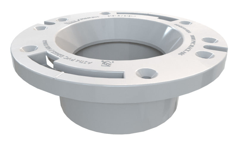 OATEY Oatey 43587 Closet Flange, 4 in Connection, PVC, White, For: Most Toilets PLUMBING, HEATING & VENTILATION OATEY