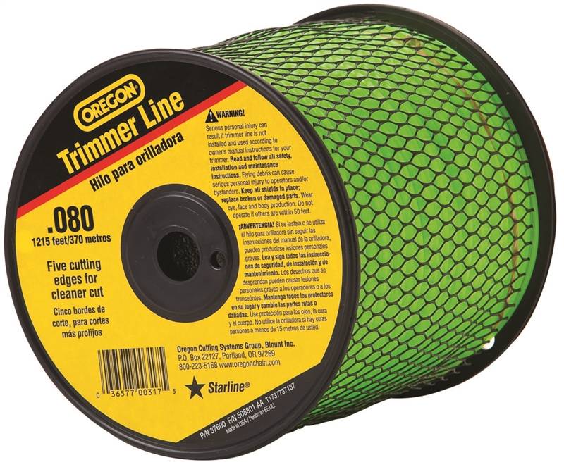 OREGON Oregon 619775/37600 Trimmer Line, 0.080 in Dia, 1215 ft L, Co-Polymer OUTDOOR LIVING & POWER EQUIPMENT OREGON