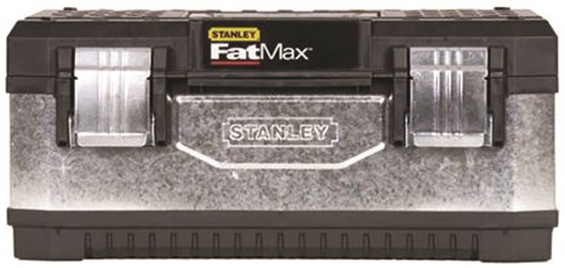 STANLEY TOOLS STANLEY FMST20061 Tool Box, 4.4 gal, Metal/Plastic, Black/Gray, 2-Compartment TOOLS STANLEY TOOLS