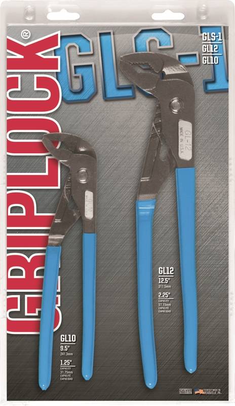 CHANNELLOCK Channellock GRIPLOCK Series GLS-1 Plier Set, Steel TOOLS CHANNELLOCK