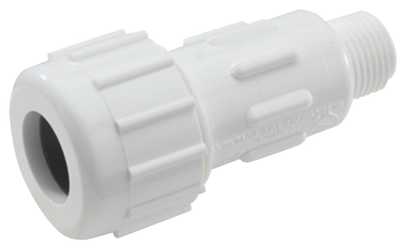 B & K INDUSTRIES NDS CPA-2000 Pipe Adapter, 2 in, Compression x MPT, PVC, White, SCH 40 Schedule, 150 psi Pressure