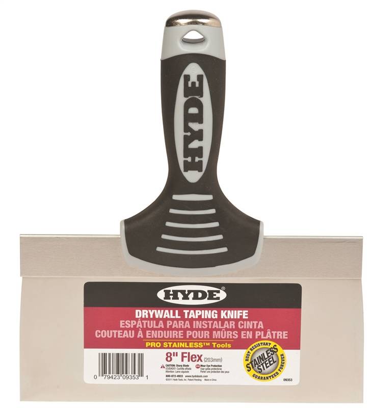 HYDE Hyde 09353 Knife, 8 in W Blade, 3 in L Blade, Stainless Steel Blade, Single-Edge Blade, Soft-Grip Handle BUILDING MATERIALS HYDE