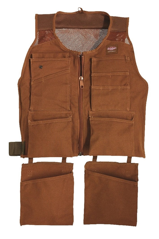 BUCKET BOSS Bucket Boss 80400 SuperVest, S/M Waist, Canvas, Brown, 14-Pocket TOOLS BUCKET BOSS