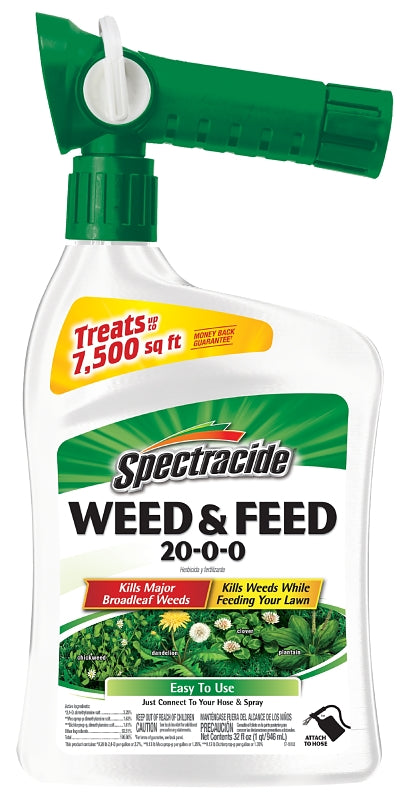 SPECTRACIDE Spectracide HG-96262 Weed and Feed Killer, 32 fl-oz, Liquid, 20-0-0 N-P-K Ratio LAWN & GARDEN SPECTRACIDE