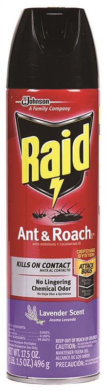 RAID Raid 73963 Ant and Roach Killer, Liquid, Spray Application, 17.5 oz LAWN & GARDEN RAID