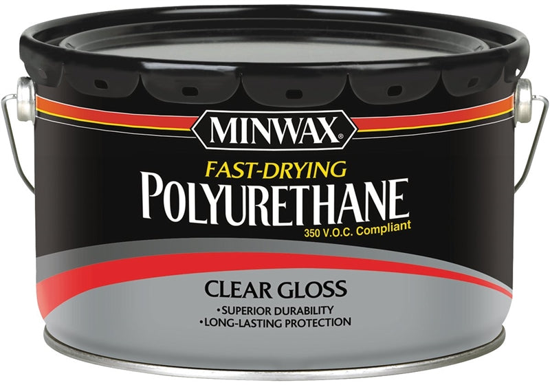 MINWAX Minwax 319100000 Polyurethane, Gloss, Liquid, Clear, 2.5 gal, Can PAINT MINWAX