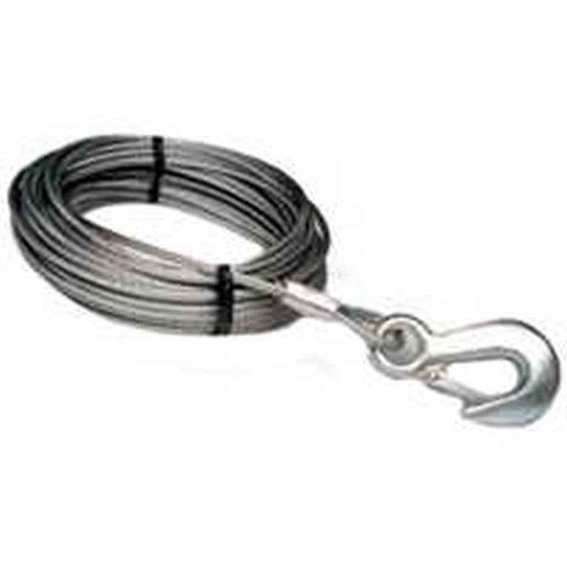 BARON Baron 59401 Winch Cable, 7/32 in Dia, 50 ft L, Hook End, Galvanized Steel AUTOMOTIVE BARON   