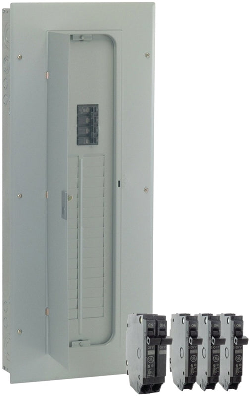 ABB GE TM3220CCUB2K Load Center, 2 -Pole, 200 A, 32 -Space, 40 -Circuit, Main Breaker, NEMA 1 Enclosure, Gray ELECTRICAL ABB
