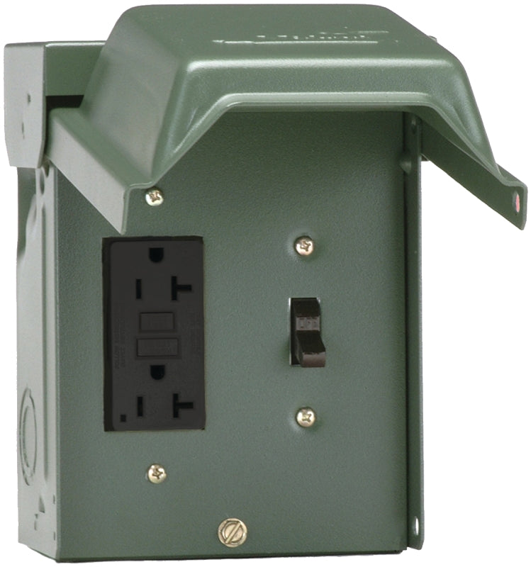 MIDWEST GE U010S010GRP Power Outlet, 20 A, 120 V, Green ELECTRICAL MIDWEST