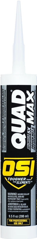 OSI OSI QUAD MAX 1869342 Sealant, Clay 301, -14 to 158 deg F, 9.5 oz Cartridge PAINT OSI