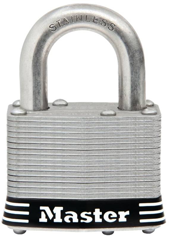 MASTER LOCK Master Lock 5SSKADHC Padlock, Keyed Alike Key, 3/8 in Dia Shackle, 1 in H Shackle, Stainless Steel Shackle, Laminated HARDWARE & FARM SUPPLIES MASTER LOCK