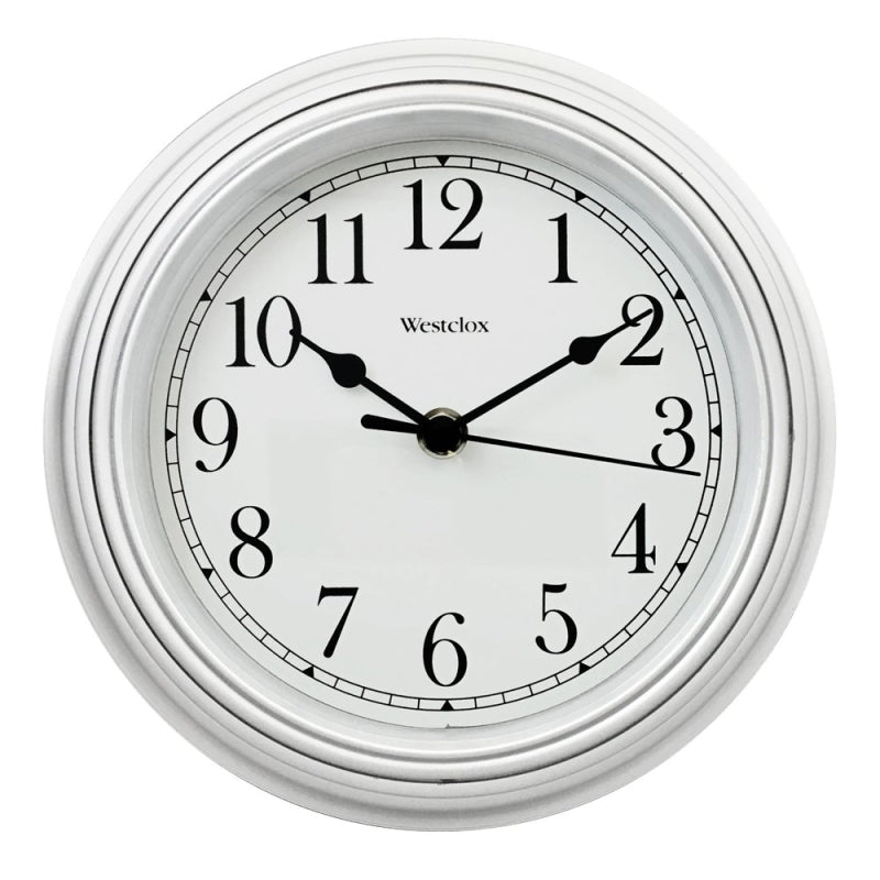 WESTCLOX Westclox 46994A Clock, Round, White Frame, Plastic Clock Face, Analog HOUSEWARES WESTCLOX   