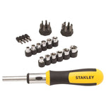 STANLEY STANLEY 54-925 Multi-Bit Ratcheting Screwdriver Set, 8-3/4 in OAL, Ergonomic Handle TOOLS STANLEY