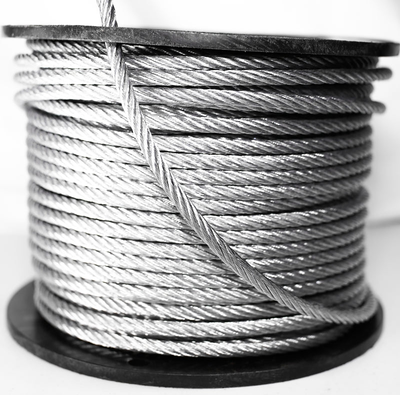 BARON Baron 695938 Aircraft Cable, 1/4 in Dia, 250 ft L, 1400 lb Working Load, Steel, Galvanized HARDWARE & FARM SUPPLIES BARON