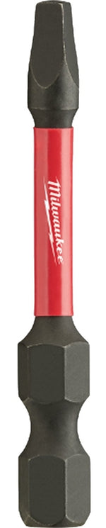 MILWAUKEE Milwaukee SHOCKWAVE 48-32-4772 Power Bit, #2 Drive, Square Recess Drive, 1/4 in Shank, Hex Shank, 2 in L TOOLS MILWAUKEE