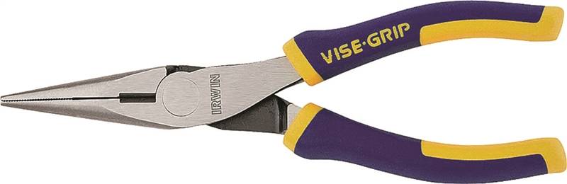 IRWIN Irwin 2078216 Nose Plier, Blue/Yellow Handle, ProTouch Grip Handle, 23/32 in W Jaw, 1-25/32 in L Jaw TOOLS IRWIN