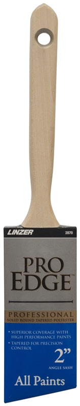 LINZER Linzer 2870-2 Paint Brush, Wood Handle, 2 in W, Extra Soft Brush, Polyester Bristle, Angle Sash Handle