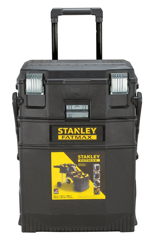 STANLEY TOOLS STANLEY 020800R 4-in-1 Mobile Work Station, 5 cu-in, Structural Foam, Black, 9 in L x 22 in W x 29 in H Outside TOOLS STANLEY TOOLS