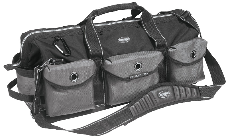 BUCKET BOSS Bucket Boss Professional Series 65024 Extreme Big Daddy Tool Bag, 26 in W, 11 in D, 12 in H, 28-Pocket, Poly Fabric TOOLS BUCKET BOSS