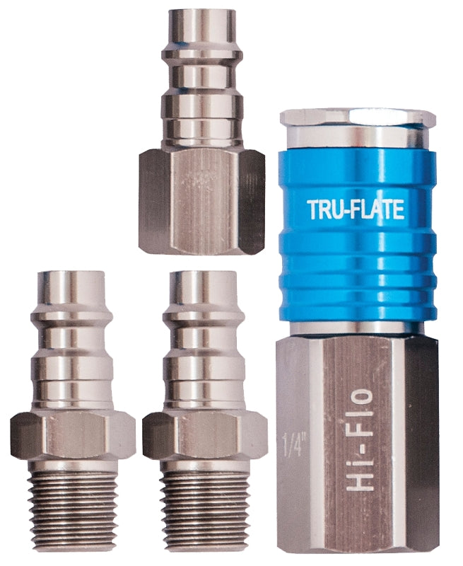 TRU-FLATE Tru-Flate HI FLO 13-903 Coupler and Plug Kit, 1/4 in TOOLS TRU-FLATE