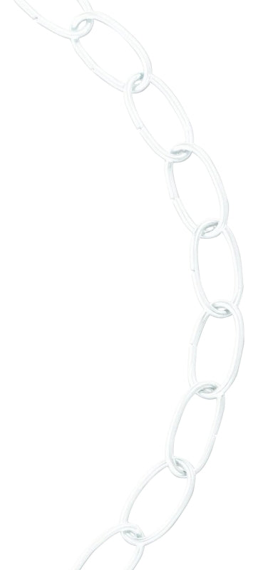 BARON Baron 4002 Decorator Chain, White, #10, 40 ft L, 45 lb Working Load