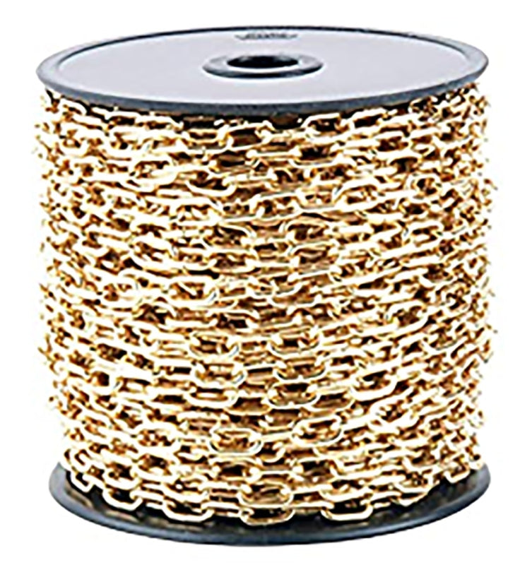 BARON Baron 7170 Twist Link Chain, #70, 82 ft L, Brass