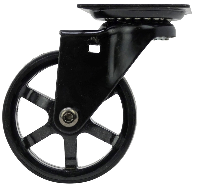 SHEPHERD Shepherd Hardware 6275 Swivel Caster, 2-3/8 in H x 2-3/8 in W Plate, 7-1/4 in L x 6-1/2 W in x 8 in H Dimensions, Black HARDWARE & FARM SUPPLIES SHEPHERD