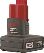 MILWAUKEE Milwaukee 48-11-2402 Rechargeable Battery Pack, 12 V Battery, 3 Ah, Includes: Sturdy Base TOOLS MILWAUKEE