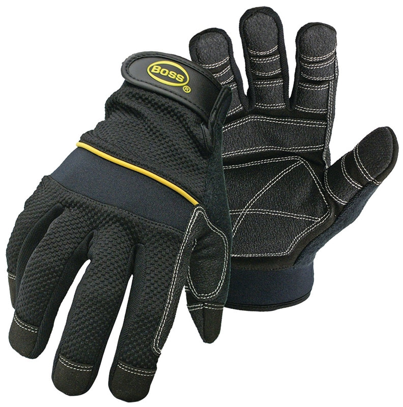 BOSS MFG Boss 5202L Utility Gloves, L, Wing Thumb, Wrist Strap Cuff, PVC/Synthetic Leather CLOTHING, FOOTWEAR & SAFETY GEAR BOSS MFG