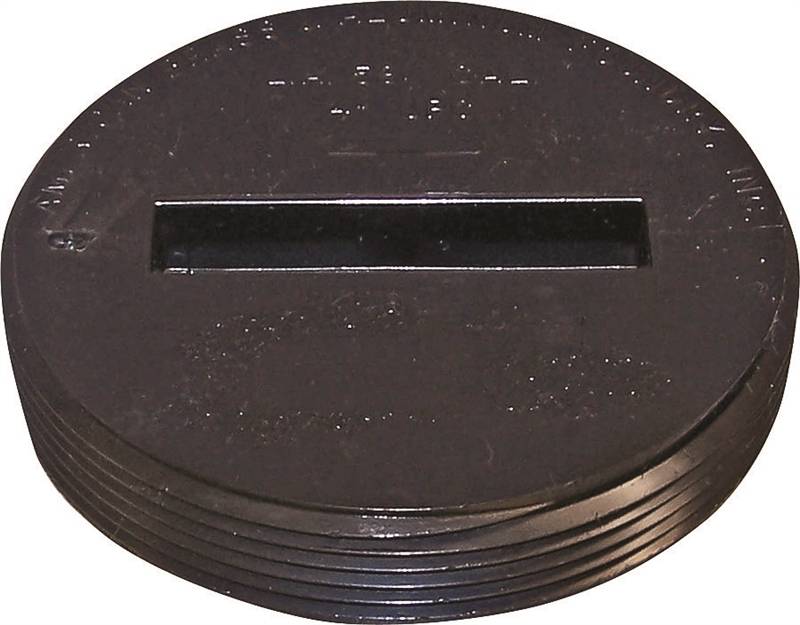 IPEX USA LLC-CANPLAS Canplas 103064BC Countersunk Plug, 4 in, MNPT, ABS, Black, SCH 40 Schedule LAWN & GARDEN IPEX USA LLC-CANPLAS