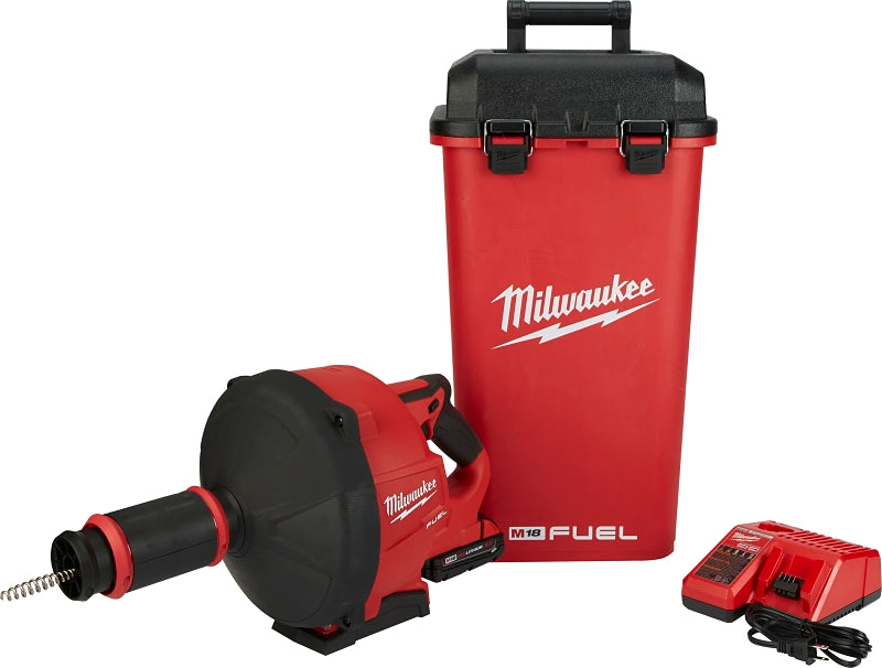 MILWAUKEE Milwaukee M18 Series 2772A-21 Drain Snake, Electric, 5/16 in Dia Cable, 35 ft L Cable PAINT MILWAUKEE