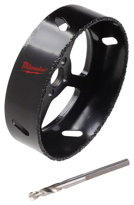 MILWAUKEE Milwaukee 49-56-0310 Hole Saw, 6-5/8 in Dia, 1 in D Cutting, 5/8-18 Arbor, 4 TPI, Carbide Cutting Edge TOOLS MILWAUKEE