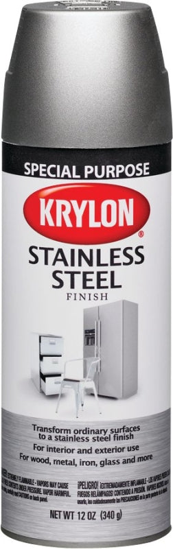 KRYLON Krylon K02400777 Spray Metallic Spray Paint, Silver Metallic, Stainless Steel, 11 oz PAINT KRYLON   