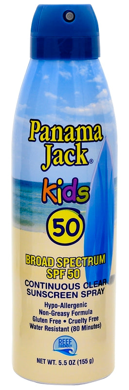 PANAMA JACK Panama Jack 4350 Continuous Spray Kids Sunscreen, 5.5 oz Bottle CLEANING & JANITORIAL SUPPLIES PANAMA JACK